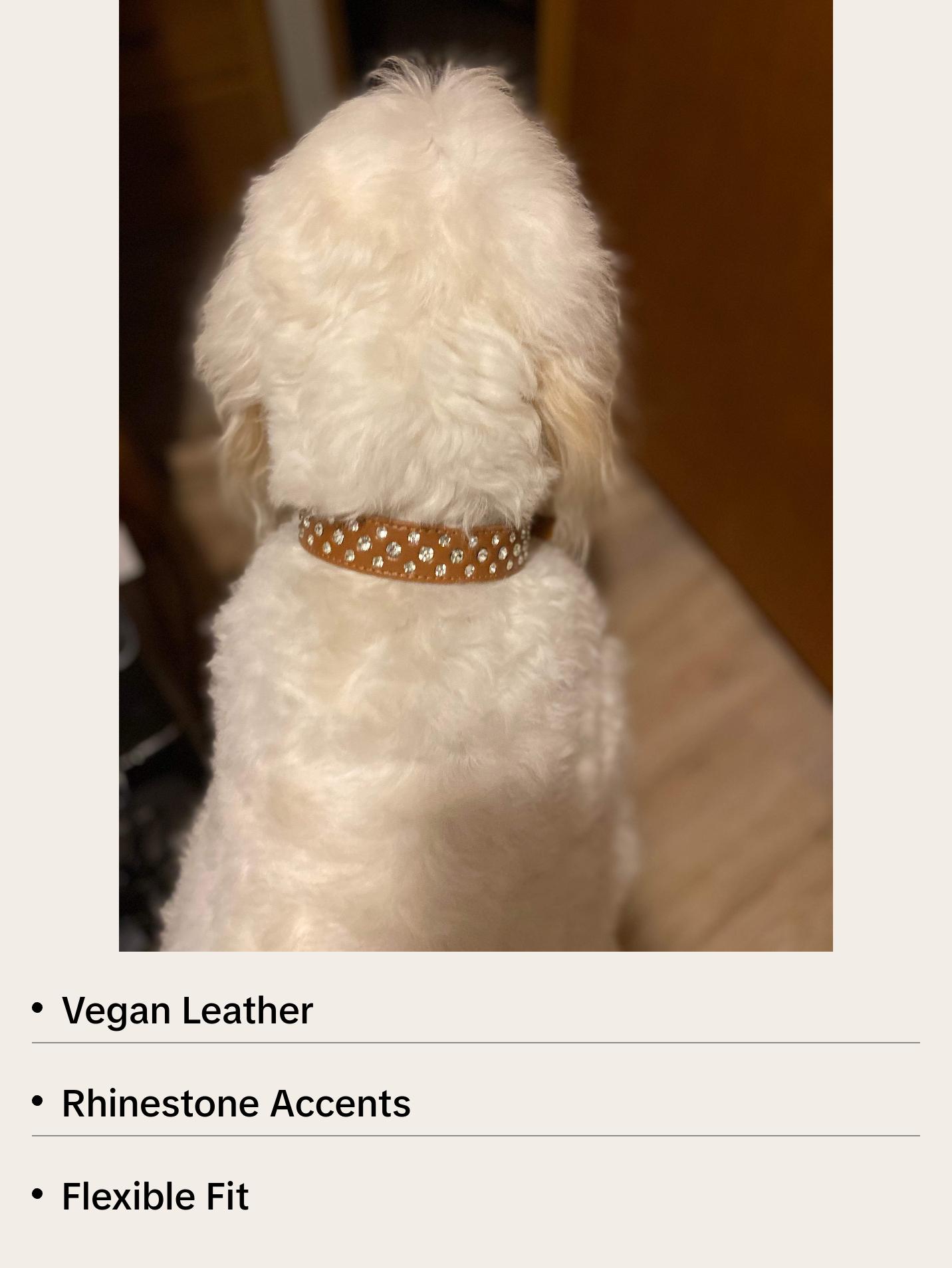 Brown Bling Dog Collar