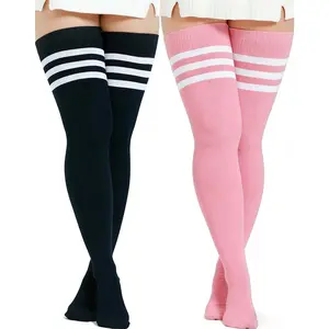 High-elastic Thigh-High Stockings,Extra Long Thigh High Socks for Women, Knit Cotton Over The Knee High Socks Leg Warmer, Comfort & Cozy