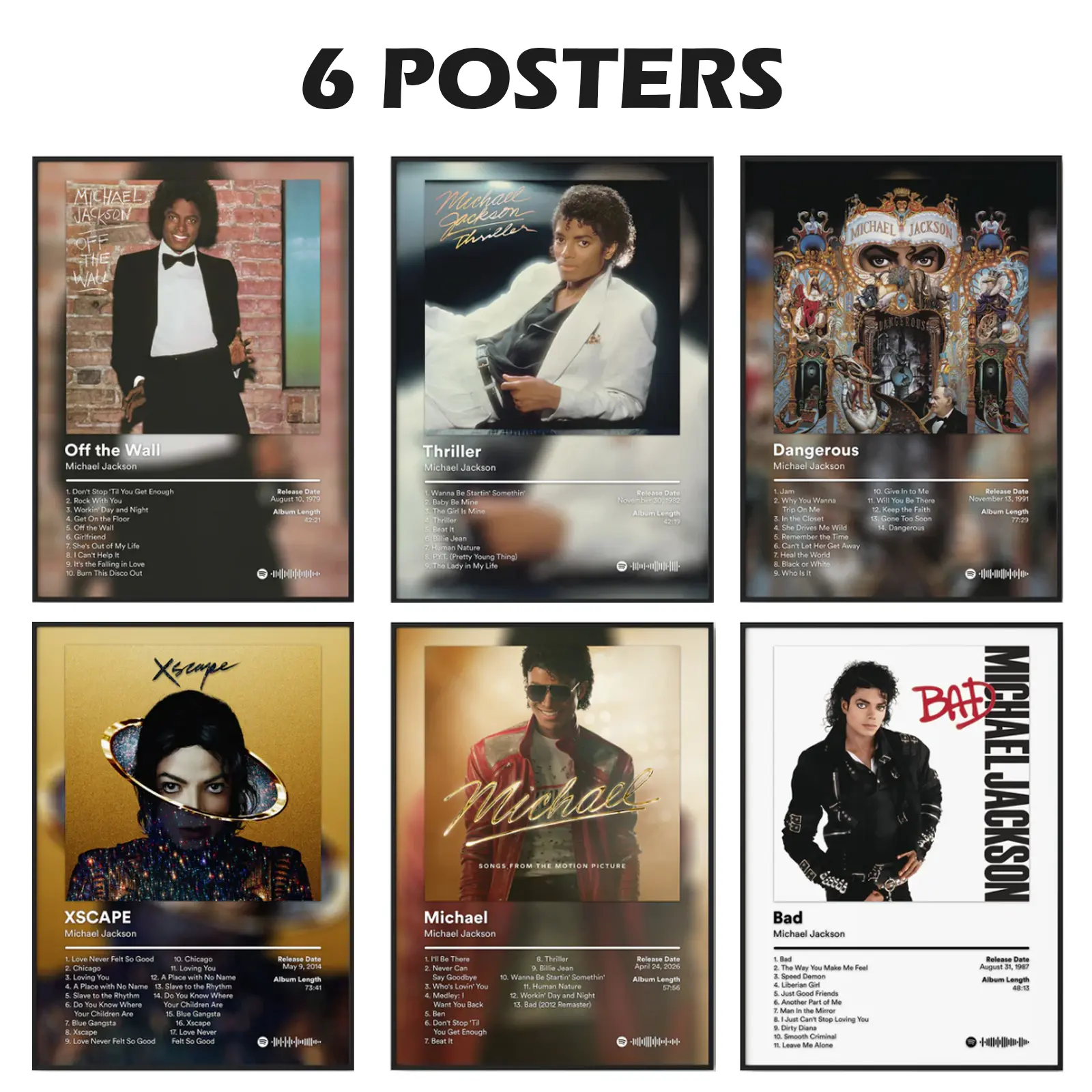Michael Jackson Album Cover Poster Premium Wall Art Poster Unframed HD Print Home Office Decor Unique Trendy Gift