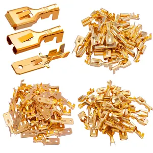 150Pcs/Set 6.3mm Male Female Spade Connector,Quick Splice Crimp Terminals,Non Insulated Wire Connector for Electrical Wiring Relay Car Audio Speaker N-005-6.3,Tools & Hardware