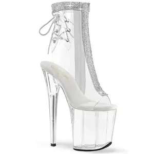 Pleaser 1018C-2RS Women's Ankle Boot - High Heel Footwear, Ankle Height Design, Lace Decor, All-Season Shoe