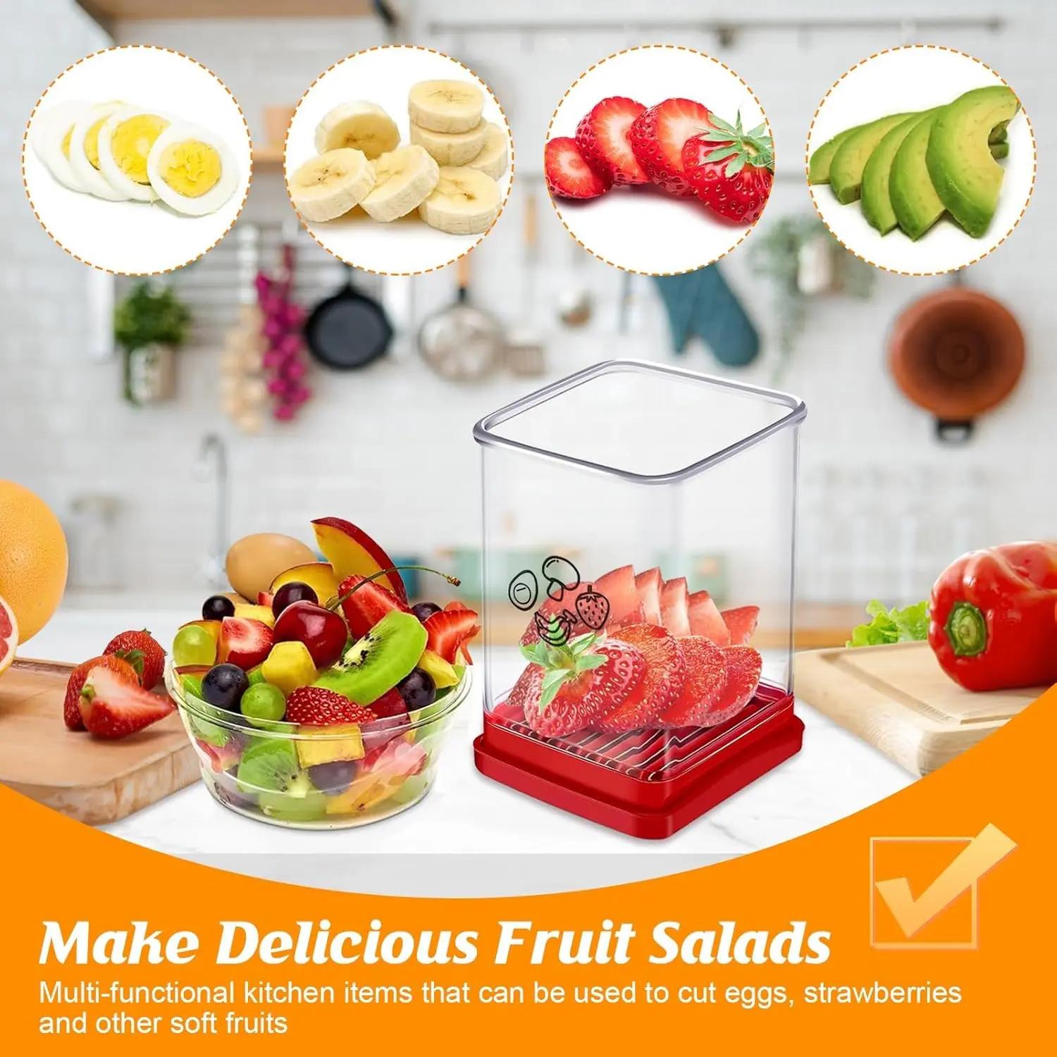 Multi-Purpose Portable Kitchen Cup Slicer Stainless Steel Blade Strawberry Banana and Vegetable Cutting Tool