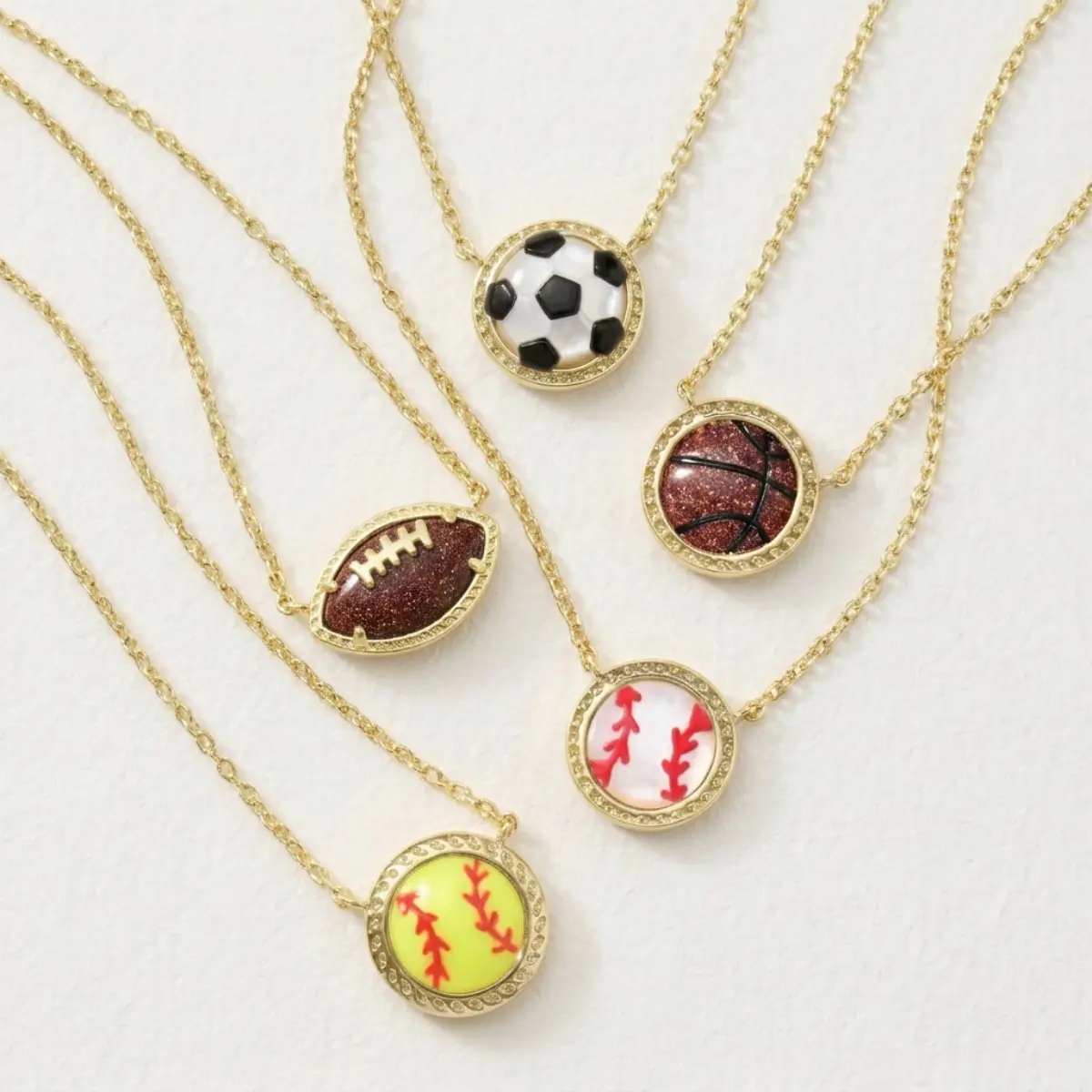 Kendra Scott Sports Short Pendant Necklace, Soccer Softball Football Basketball Baseball Fashion Jewelry for Women