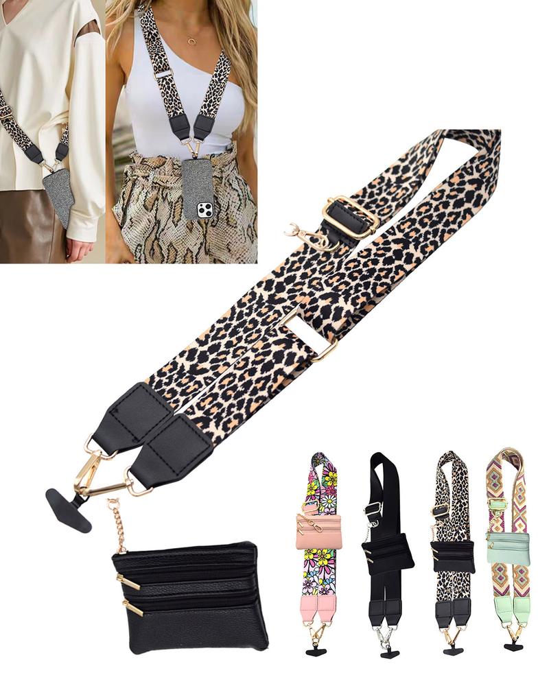 Clip and Go Strap for Phone With Wallet Crossbody,Phone Lanyard crossbody and Phone Strap crossbody, Phone strap With Wallet ,Phone Strap crossbody with zipper pouch wallet ,Adjustable Mobile Phone strap Gift for Valentine's Day