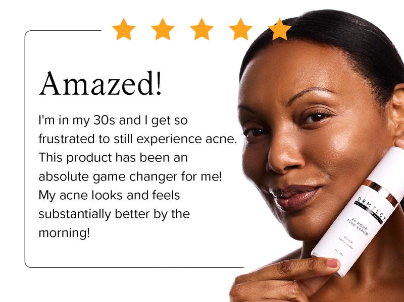 DRMTLGY 24 Hour Acne Serum with Benzoyl Peroxide and Glycolic Acid 1.1oz Skincare Blemish