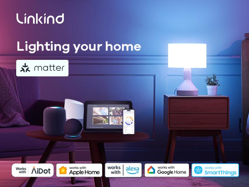 Linkind Matter Smart RGB Bulb 60W with Voice & APP Remote Control, Music Sync, Color Changing,Smart Bulbs Work with Apple Home/Siri/Google Home/Alexa Home Improvement - Lights & Lighting - Bulbs, Tubes & Strips - Light Bulbs - Wi-Fi Bulbs