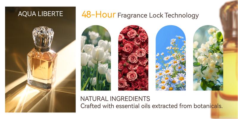 BYMOLIA Aqua Liberte Perfume Spray - Long Lasting Addictive Eau de Parfum for Unisex - Vanilla & Musk, 1.7 Ounce / 50ml - Aromatic Woody Scent Vetiver
