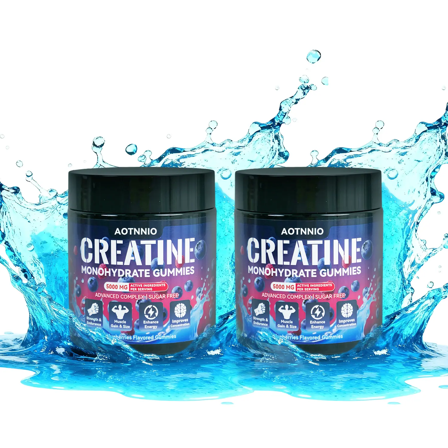 Creatine Monohydrate andCarnitine Gummies  - Energy Boost,  Fitness Supplement - Sugar-Free