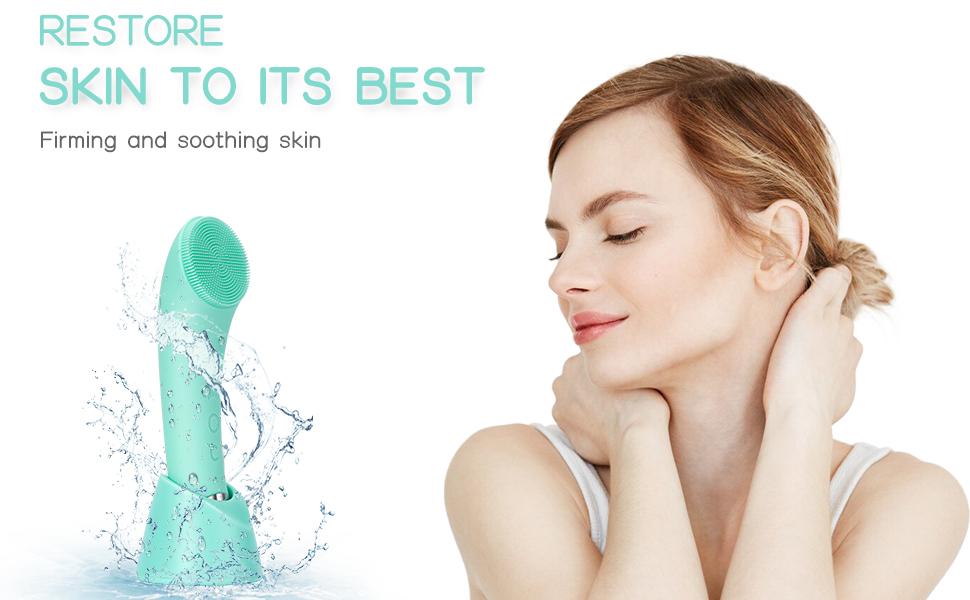 Facial Cleansing Brush, PRITECH Heatable Vibrating Face Scrubber with Massage, Silicone Face Scrubber for Women & Men, Electric Facial Cleanser for Deep Cleansing, Gentle Exfoliating minihygieneproducts Facial Cleansing Brush, PRITECH Heatable Vibrating Face Scrubber with Massage, Silicone Face Scrubber for Women & Men, Electric Facial Cleanser for Deep Cleansing, Gentle Exfoliating minihygieneproducts