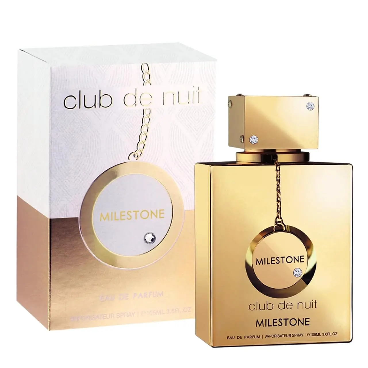 Armaf Club De Nuit Milestone Unisex Eau de Parfum Spray - 3.6 oz (105ml), Aromatic Woody, Musk, Sea Mist Fragrances, Single Item