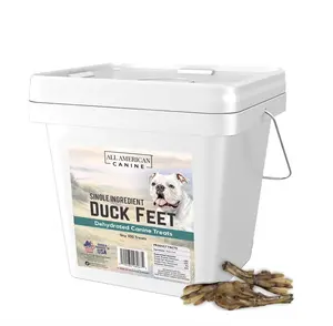 100 Duck Feet Natural Single Ingredient High Value Dental Chew Chew - Digestible Low-Fat Dehydrated Dog Treats for Training, Rewarding, Teeth Cleaning Food for dogs. Dental, great for teeth. Lowfat Jointsupport Chewable Canine