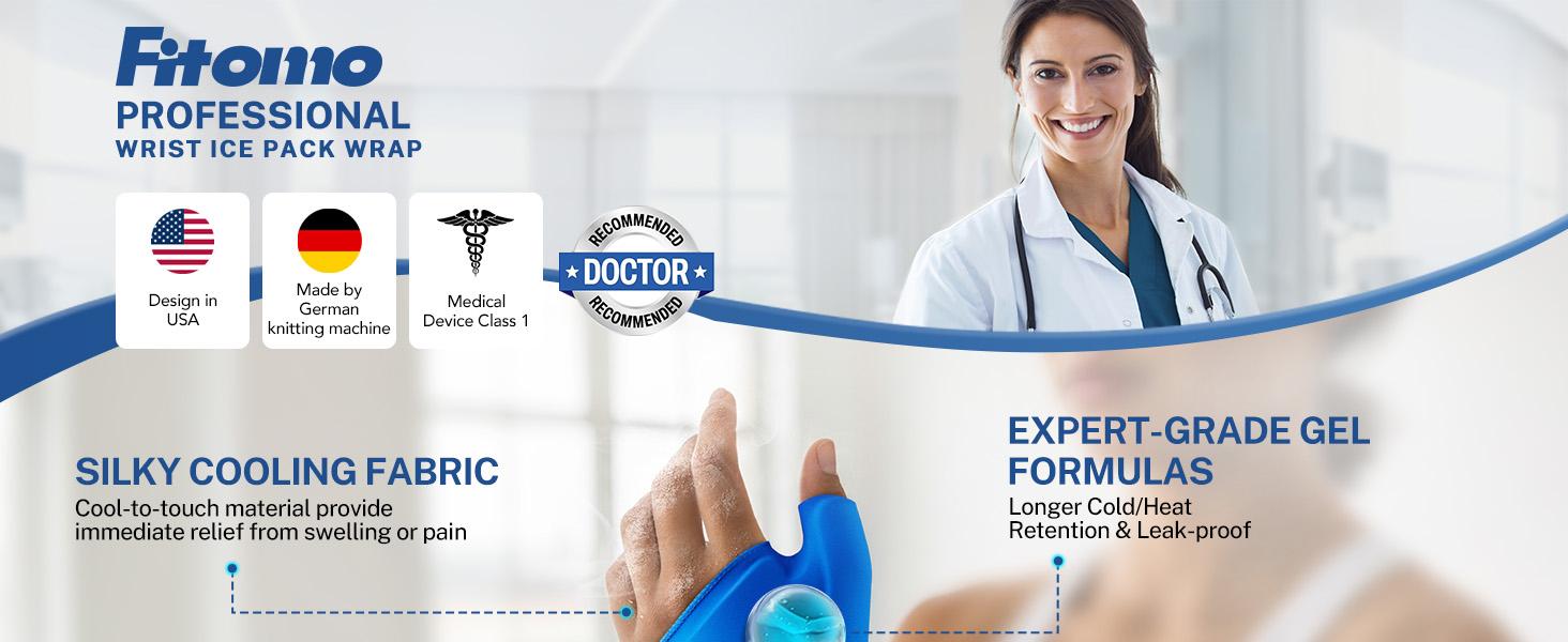 Fitomo Wrist Ice Pack Wrap Couple Set Wearable icepack-Experience Hot & Cold Compression Therapy enhanced by 3D Cooling Tech – a Reusable Wrap for Soothing Sore Wrists, Reducing Swelling & Daily Comfort