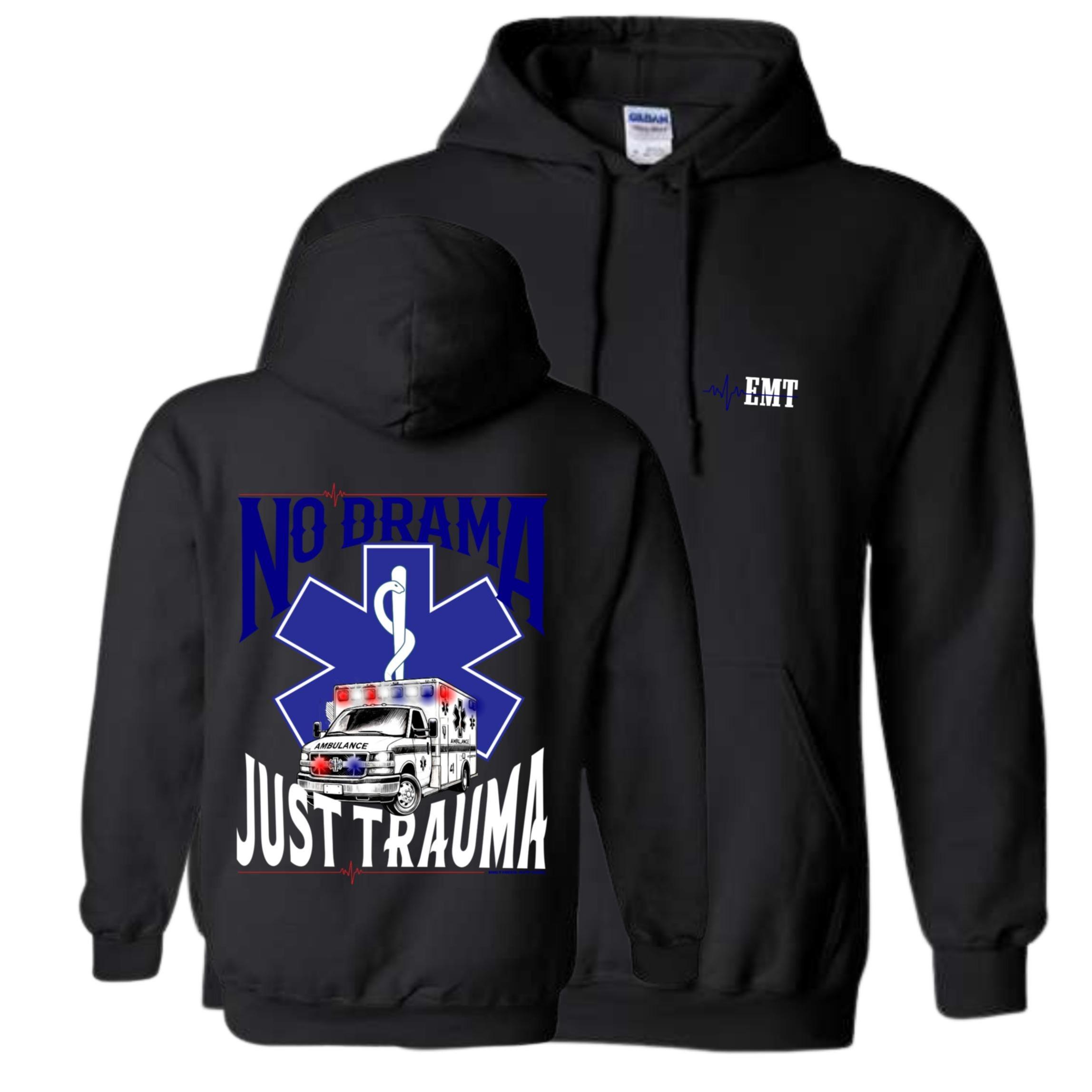 First Responder Hoodie - Comfortable Casual Cotton - Unisex - Long Sleeves - Designed for Police, EMS, Firefighters & Corrections Fit Womenswear, menswear - hooded sweatshirt Pullover Fitted