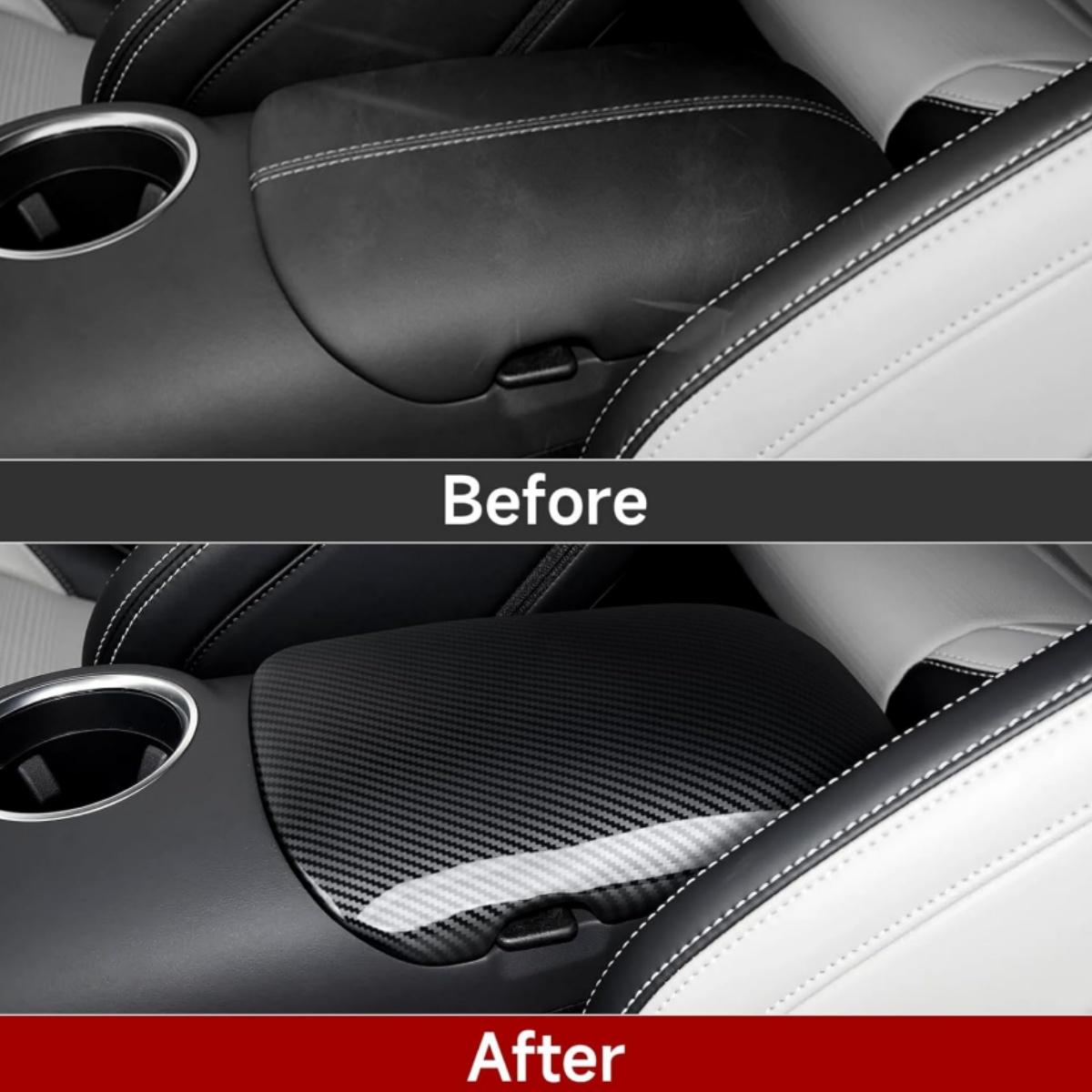 FONESO 7D Matte Carbon Fiber Vinyl Wrap Film, 60x8in Self-Adhesive Sticker with Installation Tool Kit, Bubble-Free Cars Accessories, Car Detailing Products, Universal Protector Decals for Vehicles, Truck