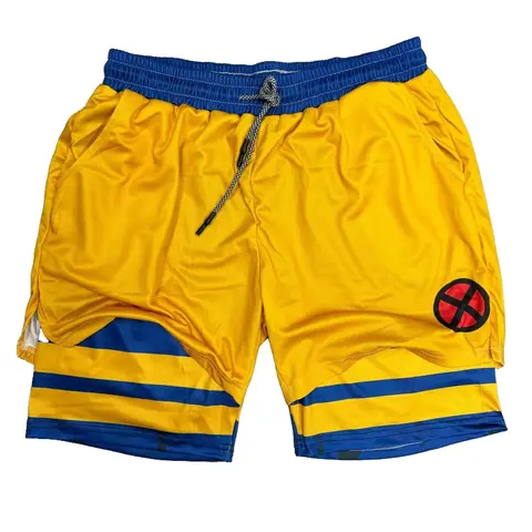 Anime 3d Digital Printing Performance Shorts Summer Double Layer Beach Pants Fitness Training Pant Sports