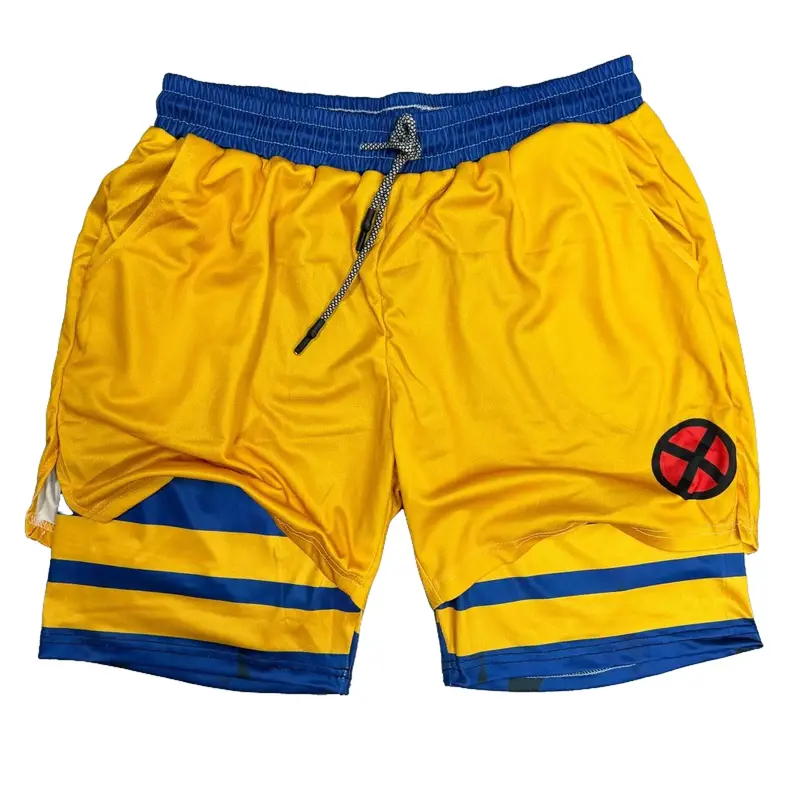 Anime 3d Digital Printing Performance Shorts Summer Double Layer Beach Pants Fitness Training Pant Sports