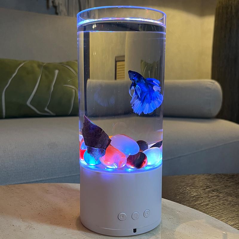 Upgraded Rotating Lighting Hydroponic Vase, Movie Decorative Water Lamp, Desktop Decorative Arrangement, Birthday and Halloween Decorations and Gifts.