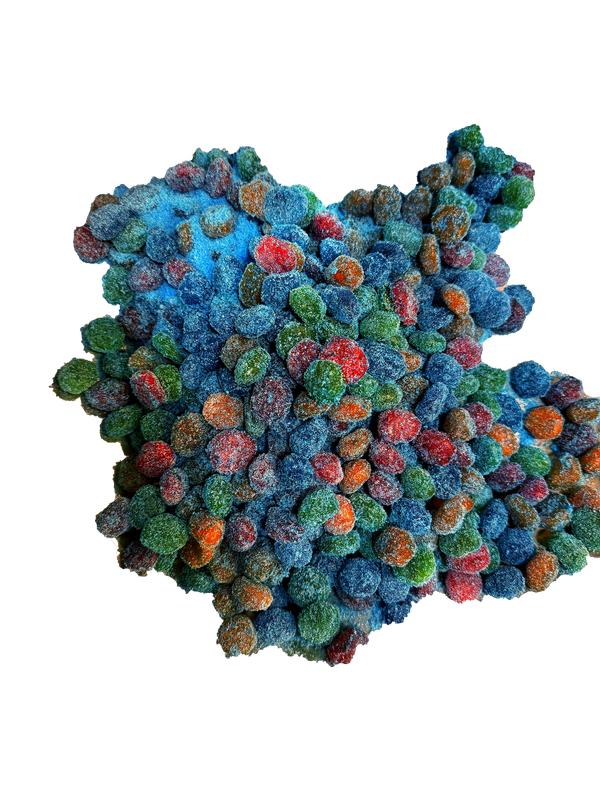 SOUR BLUE RAZZ GUSHER BURSTS GUMMY SOUR CANDY SNACK BONBON