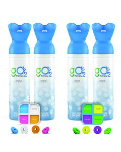 12L Portable Oxygen Canister with 8 Fragrance Option – Single Mouth & Nose Mask – Supplemental Oxygen for Sports, Travel, Altitude & Fitness Activities – Up to 450 Inhalations (4 Pack)