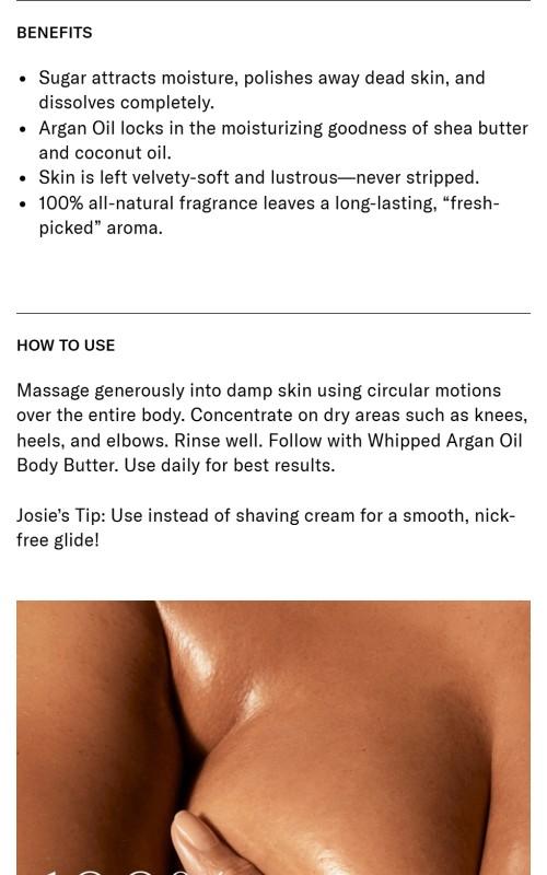 Sugar and Argan Oil Body Scrub