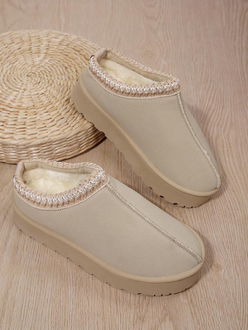 Women's Winter Snow Boots With Plush Lining, Warm Mid-Calf Snowboot, Winter Womensfashion Shoe, Outdoor Walking Boots for Women, Ideal Valentine's Day Gift  Footwear