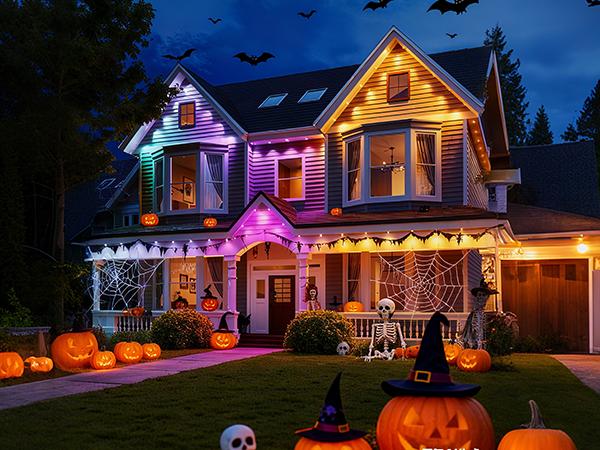 SANSI 100FT Permanent Outdoor Lights 6 x LED Strips Smart LED Lights 90 Scene Modes for Outside DIY Lighting Themes for Halloween Decorations IP67 Waterproof Works with Alexa Google Assistant TikTokShopBlackFriday SANSI 100FT Permanent Outdoor Lights 6 x LED Strips Smart LED Lights 90 Scene Modes for Outside DIY Lighting Themes for Halloween Decorations IP67 Waterproof Works with Alexa Google Assistant TikTokShopBlackFriday