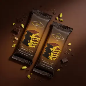 X2 Rah Dubai Original Dark Chocolate Pistachio Bar 3.5oz 100g Gourmet Dessert Snack Loaded with Kunafa Knafeh Crunchiest Kataifi Delight Perfect for Sharing