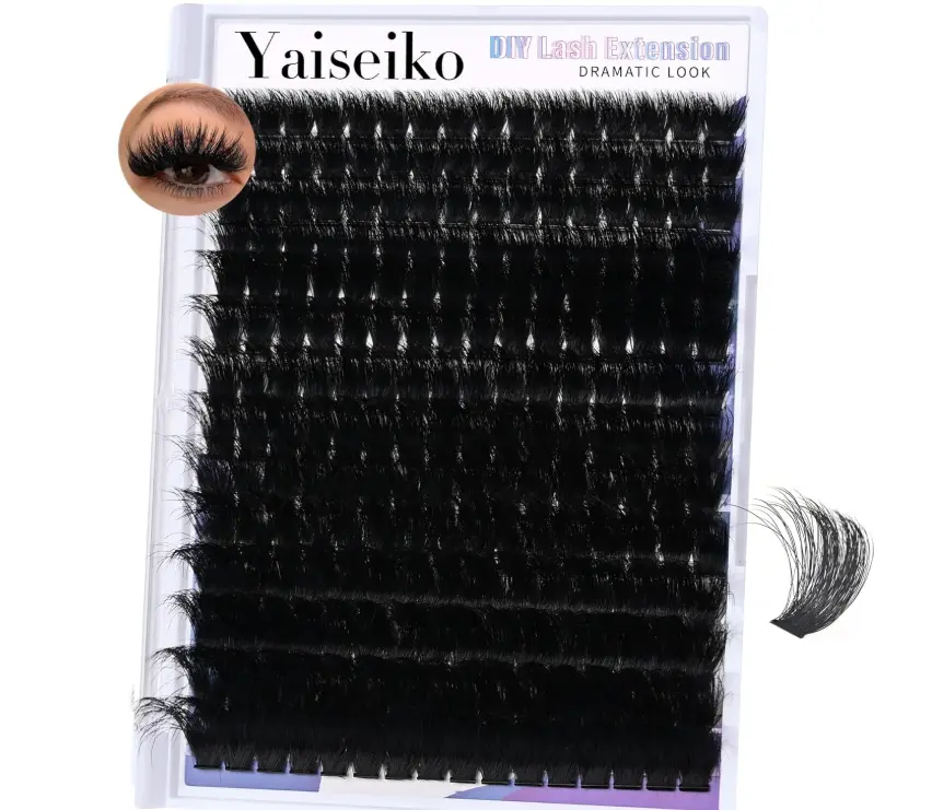 Lash Clusters 300D Thick Long 12-25mm Volume Cluster Eyelash Extensions 224Pcs Wispy Individual Lashes D Curl Waterproof Eyelash Clusters Soft False Eyelashes DIY at Home, by Yaiseiko