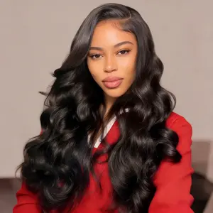 【US Stock】SheReigns Hair Side Part Body Wave Glueless Wig 180% Density 13x4 HD Transparent Pre Cut Lace Ready To Go Wigs Human Hair ,Straight out the Box With Pre Bleached knots , Pre Plucked Natural Hair Line