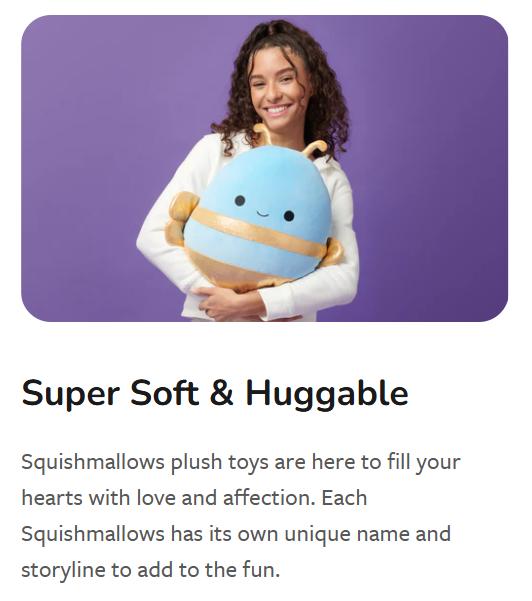 Squishmallows Adopt Me! Golden Dragon Plush, 8-Inch, Virtual Item Included, Blue Horns and Belly