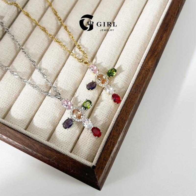 GGIRL 18K Gold Plated Dainty Cross Necklace for Women and man Cubic Zirconia Cross Necklace Faith Pendant Necklaces Trendy Stainless Steel Minimalist Fashion Jewelry Gift for Holiday Haul Christmas Birthdays Anniversaries