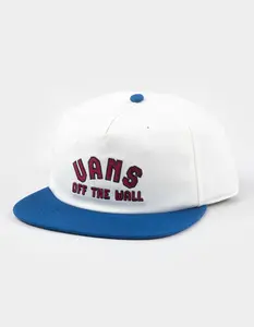 VANS  Mens Design Co. Low 5 Panel Snapback Hat, Blue & White
