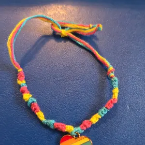Pan Pride Bracelets with Charms Hand Crafted with Sliding Sizing Rainbow Thread Adjustable Jewelry
