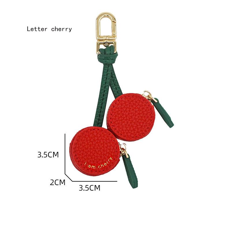 Fruit Shape Cherry Design Fruit Charm Coin Purse Blueberry Peach Cute Key Chain Mini Pouch Wallet Gift For Airtag Girl Women bag charms purse charms bag charm purse accessories cherry charm for bag