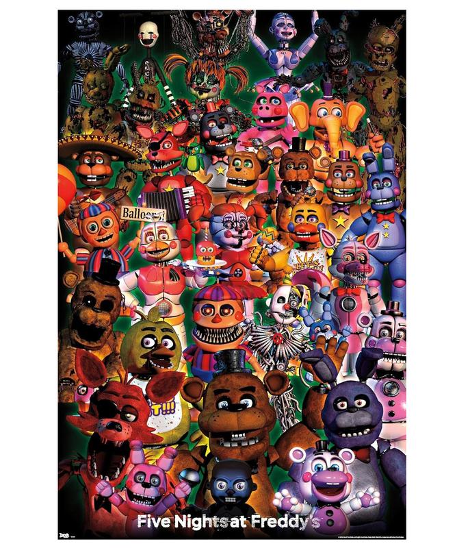 Trends International Five Nights At Freddy's Wall Poster Room Decor, Aesthetic Wall Poster For Home Decor