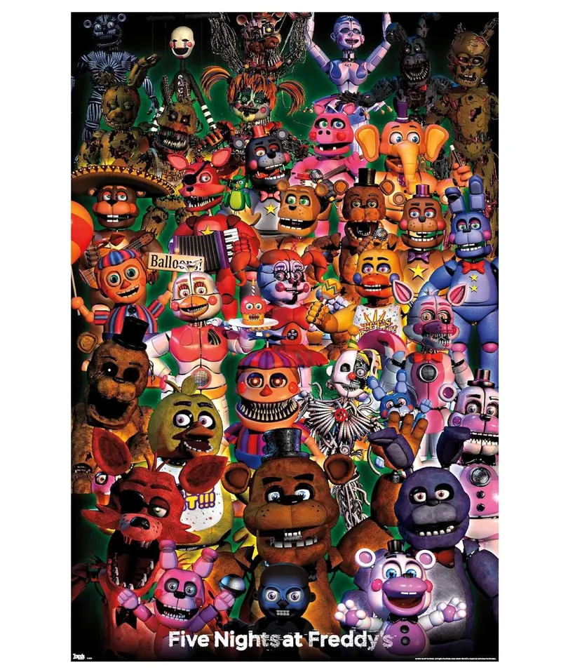 Trends International Five Nights At Freddy's Wall Poster Room Decor, Aesthetic Wall Poster For Home Decor