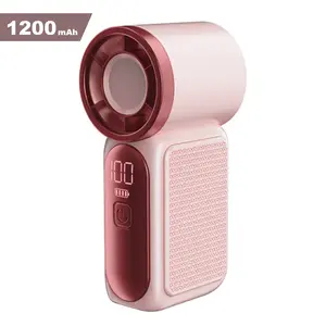 Small Handheld Cooling Fan with Digital Display, Six Adjustable Wind Levels for Daily Trip & Makeup Application, Lightweight Portable Cooling Tool