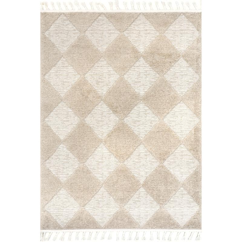 Marissa High/Low Diamond Tassel Area Rug