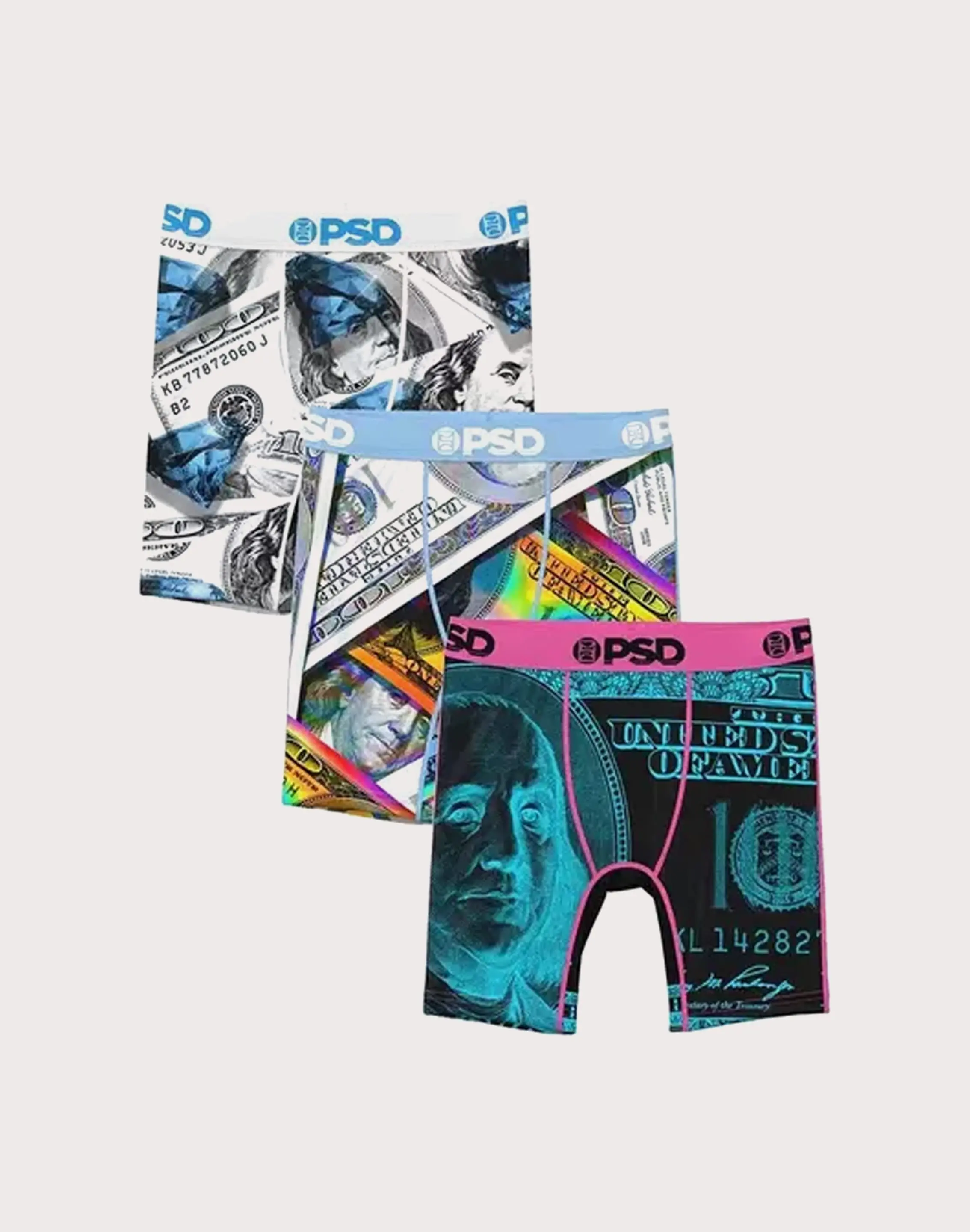 Kids Psd Underwear Cash Flow Boxer Briefs 3-Pack Grade-School