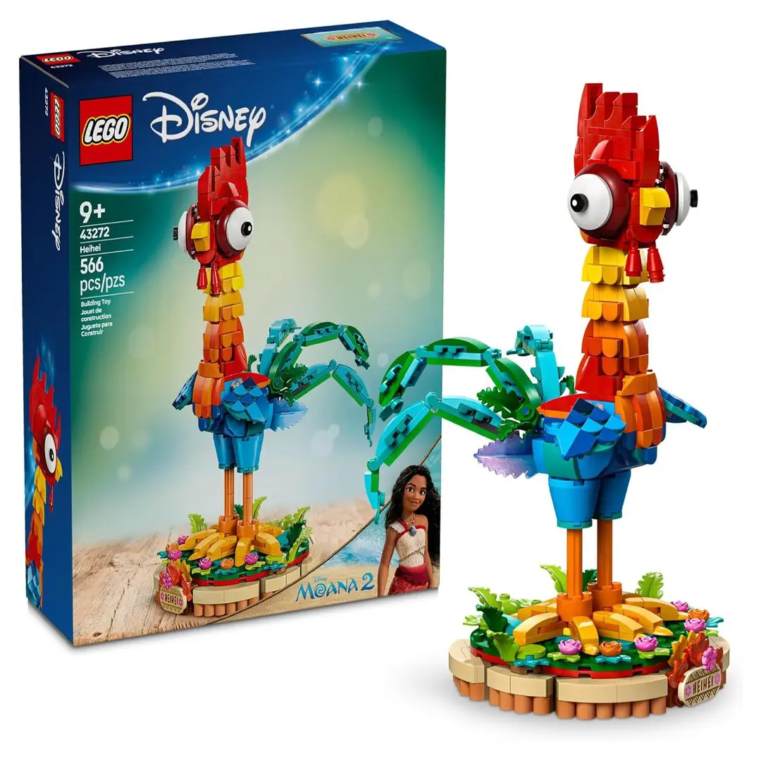 LEGO Disney Moana 2 Heihei Building Block Figure, Legos Brick Kit (43272)