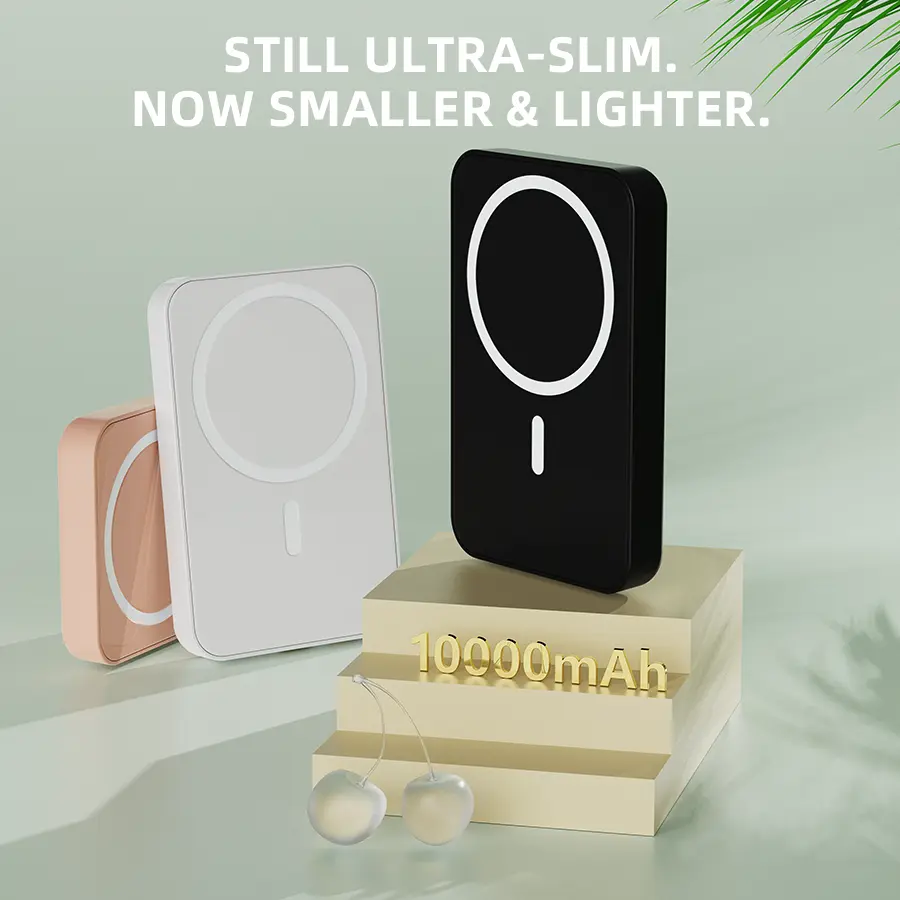 Portable charger, minimum 15W, 10000/5000mAh magnetic power bank, USB-C input/output fast charging, mini battery pack charger, compatible with Phone 16/15/14/13/12 Pro Max