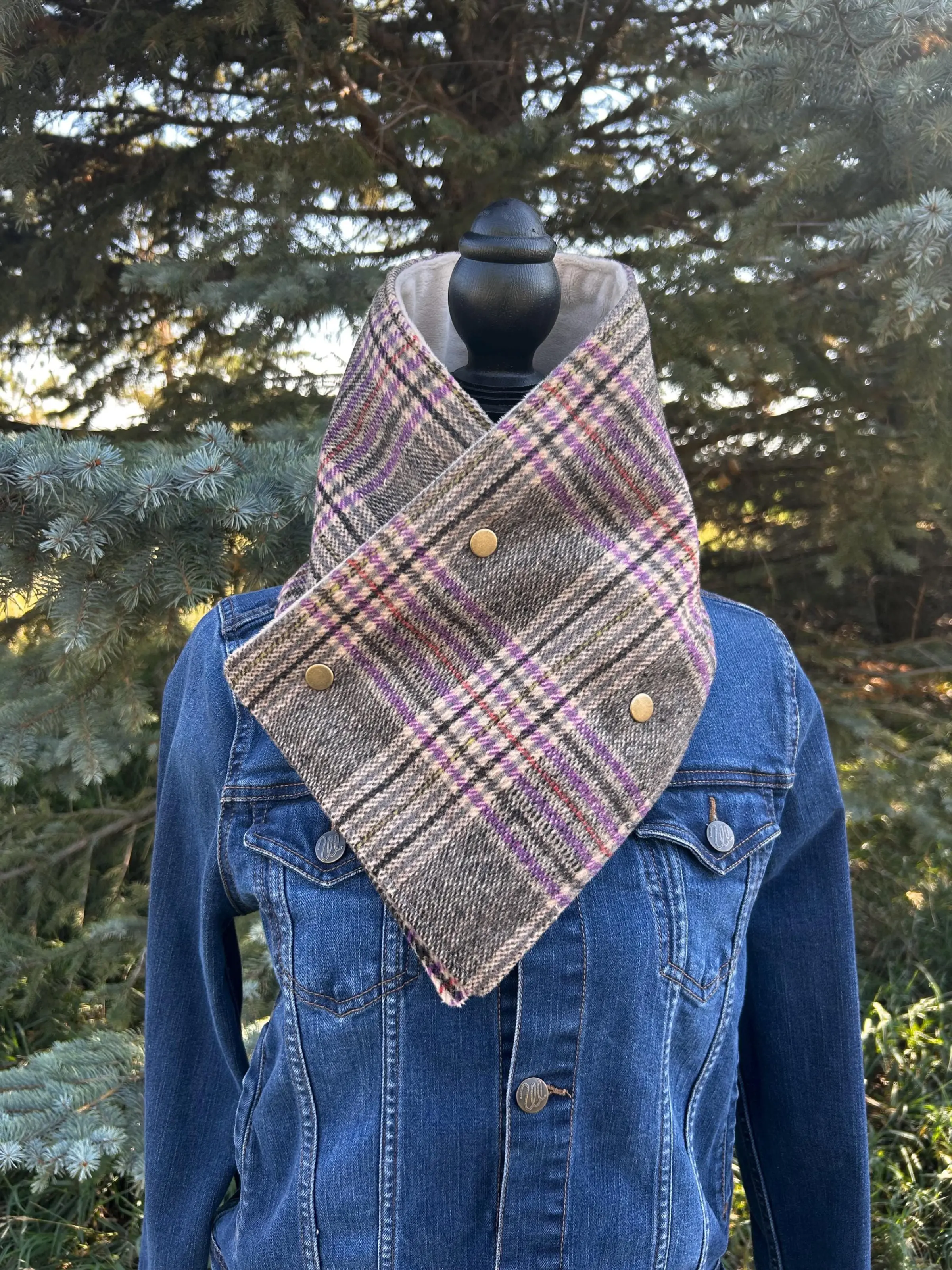 Western neck cowl - cowboy cowl - buckaroo cowl - wool cowl - neck cowl - western neck warmer - western scarf - cowboy scarf - wildrag