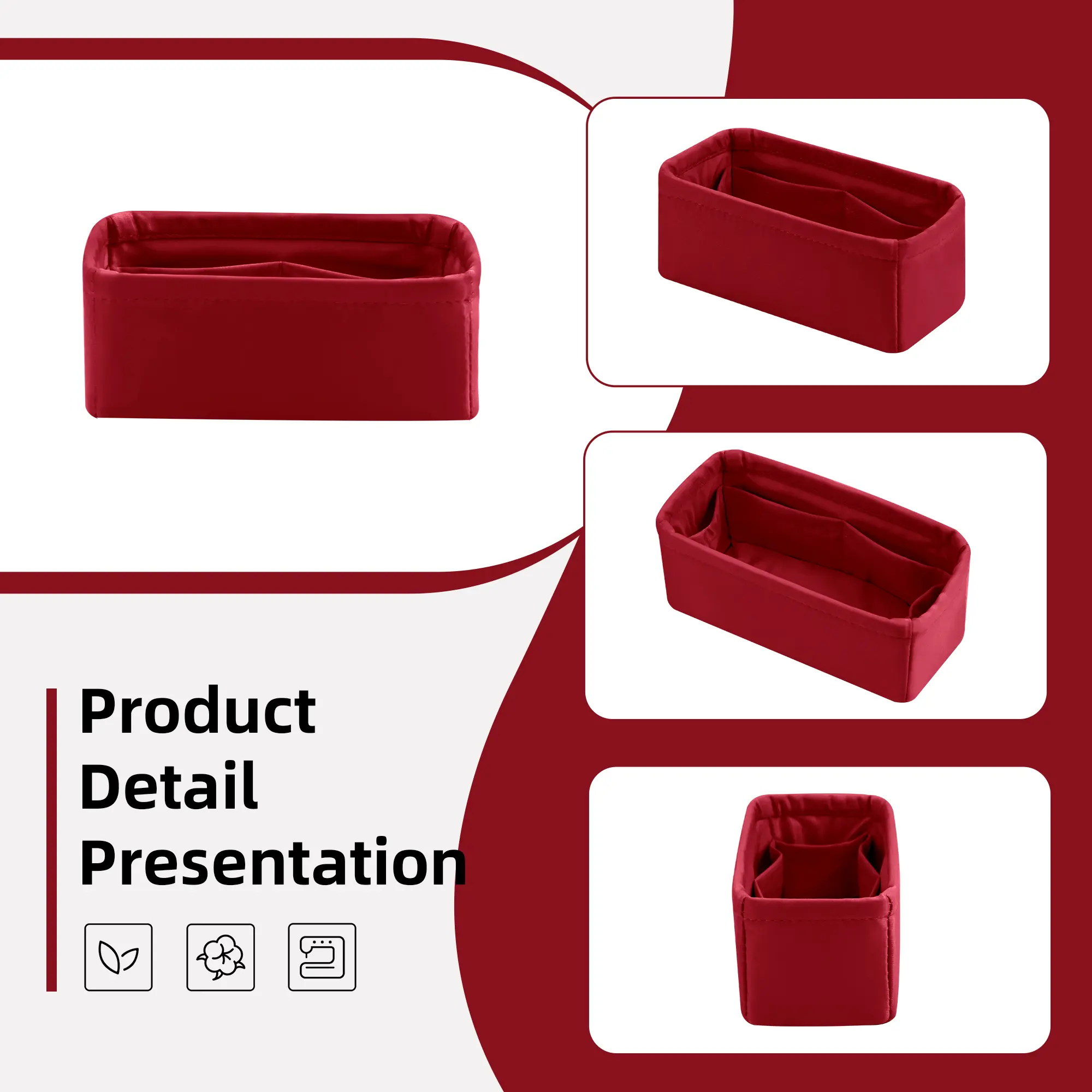 DGAZ Silk Pocket Organizer Insert, Silky Smooth Bag Shaper for LV