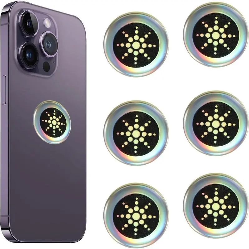 EMF Protection Stickers - Quantum Shield for Phone, Airpods, Fridge, and Laptop - 96.43% Less Mobile Radiation Electronic Accessories EMFProtectionStickers Gold/Silver for Devices Smartphone Cellphone
