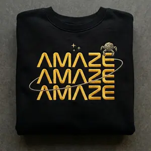 Embroidered Amaze Amaze Amaze Sweatshirt, Sci-Fi Men Tee, Funny Space Quote Shirt, Book Lovers Gift