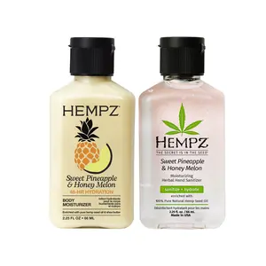 Hempz Exclusive Mini Sweet Pineapple & Honey Melon Sanitizer & Body Lotion Bundle