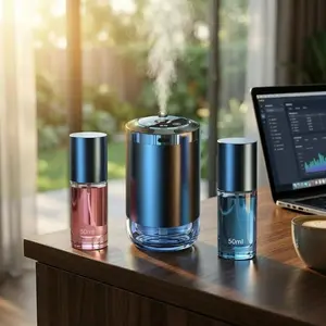 3-in-1 Gift sets Smart Car Mist Diffuser Air Purify  Starry Sky Night Light, 5 adjustable  scent levels, Humidifier USB Portable  Quiet  All Car Models