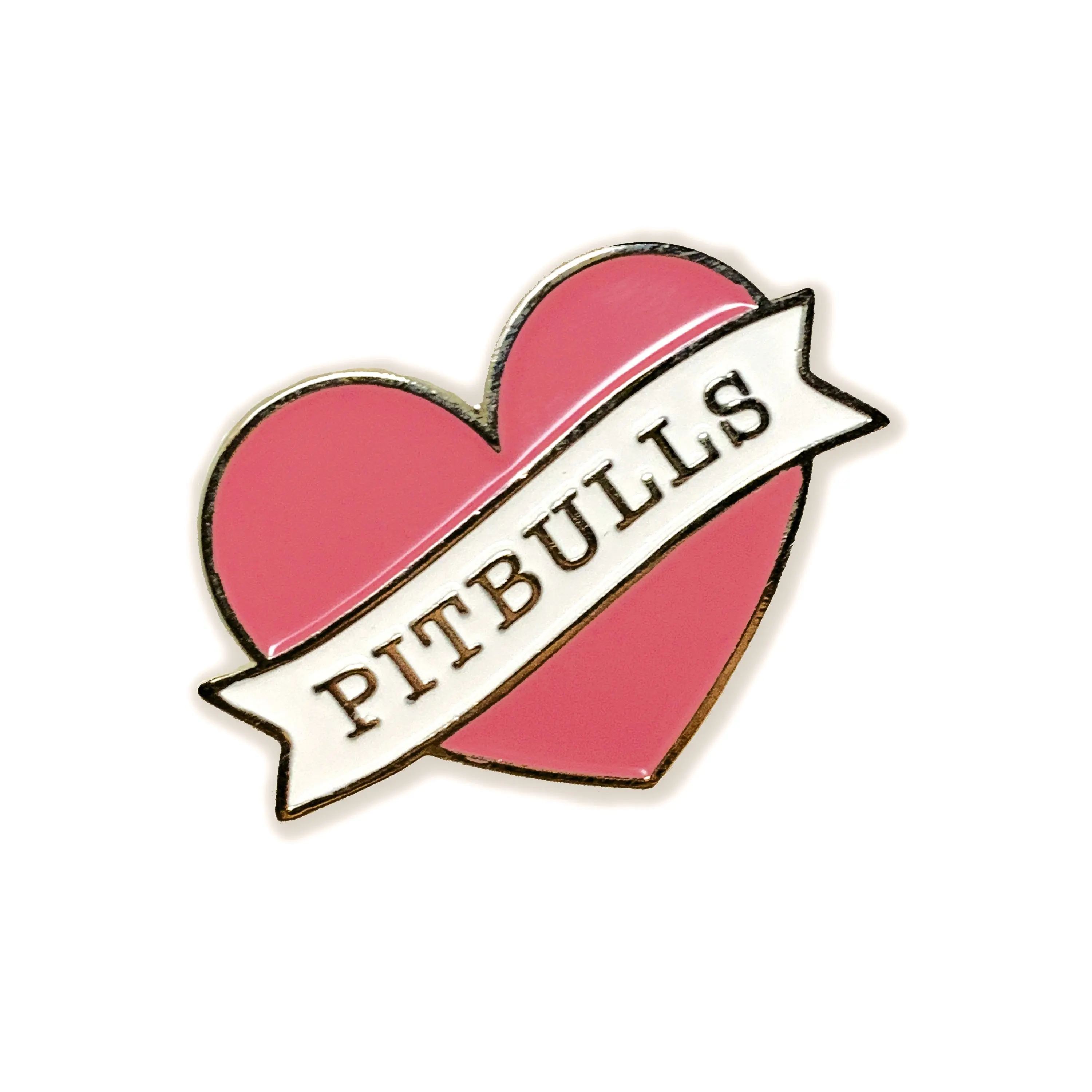I love Pitbulls Pin Pink