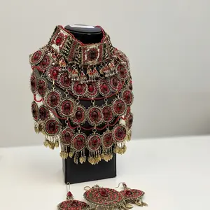 Red Afghan Jewelry Set