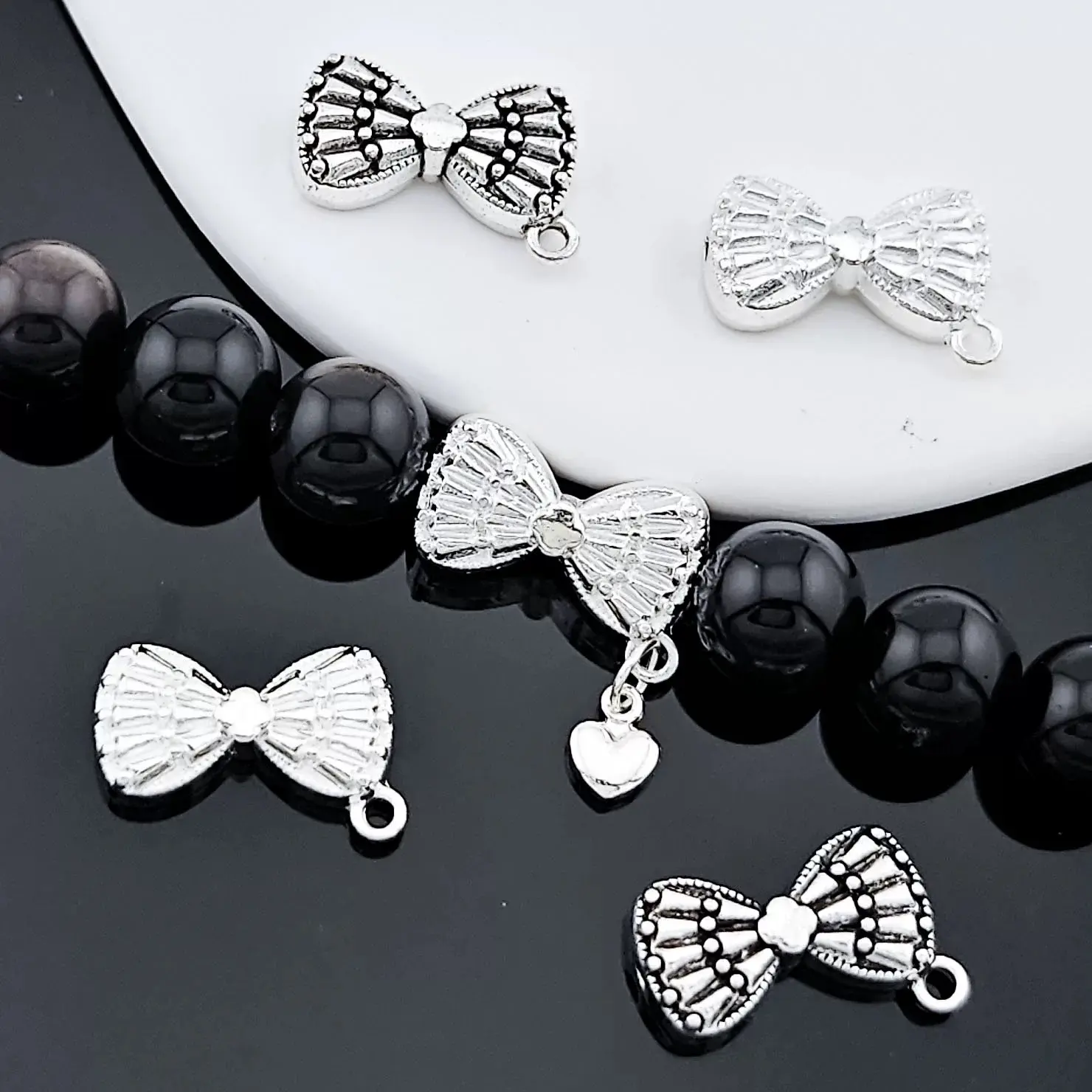 Sliver Bowtie Pendant Spacer